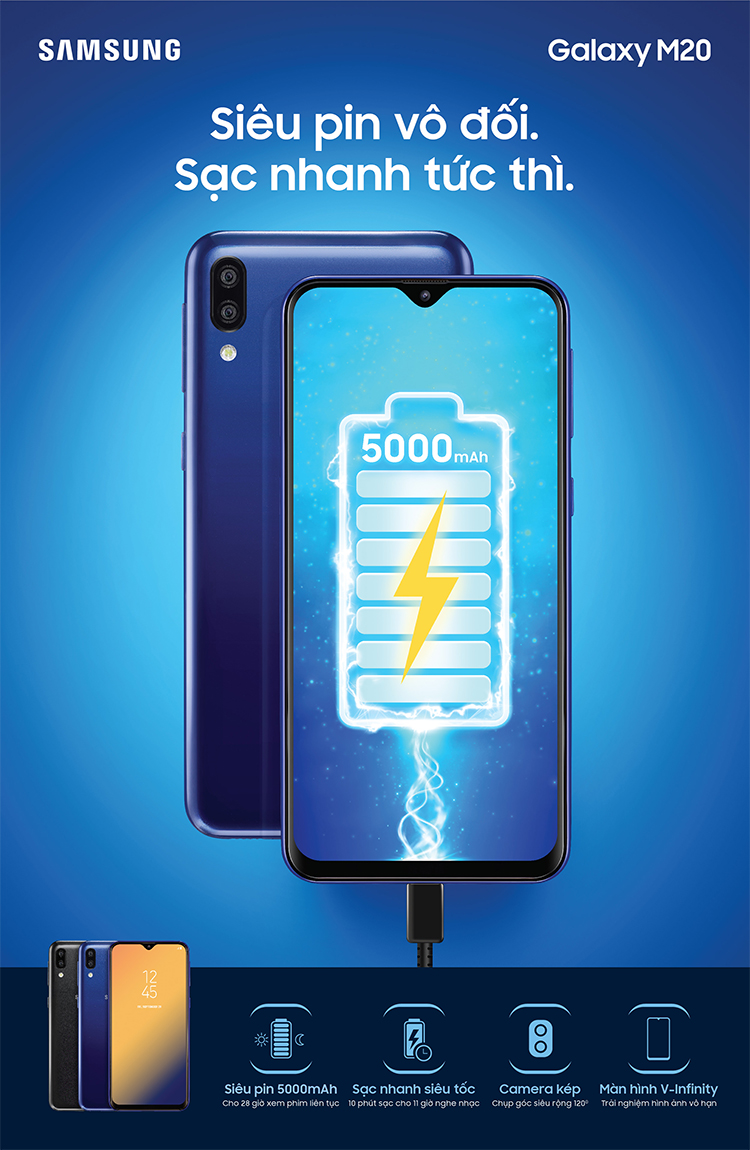 Điện Thoại Samsung Galaxy M20 (32GB/3GB) - Hàng Chính Hãng