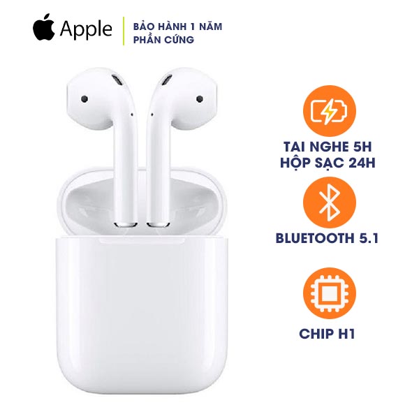 Tai nghe Apple Airpods 2 Hộp Sạc Có Dây Chính Hãng