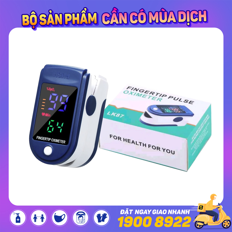 Máy đo nồng độ oxy và nhịp tim Fingertip Pulse Oximeter LK-87