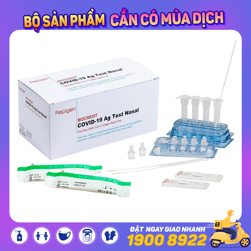 Kit test nhanh Covid-19 Bio-credit - Bộ Dụng cụ xét nghiệm nhanh (1 bộ)