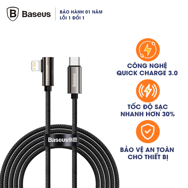 Cáp Đầu Gập Baseus USB to Lightning 1M