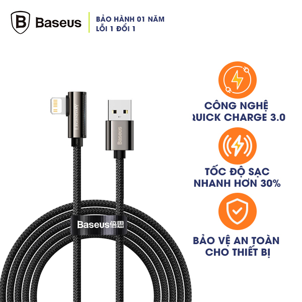 Cáp Đầu Gập Baseus USB to Lightning 1M