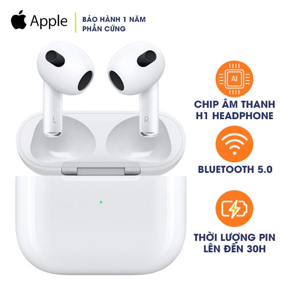 Tai nghe Apple Airpods 3 Hộp Sạc Không Dây Chính Hãng