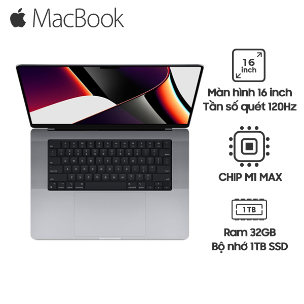 MacBook Pro 2021 16 Inch Chip M1 Max 10CPU | 32GPU | 32GB | 1TB SSD ...