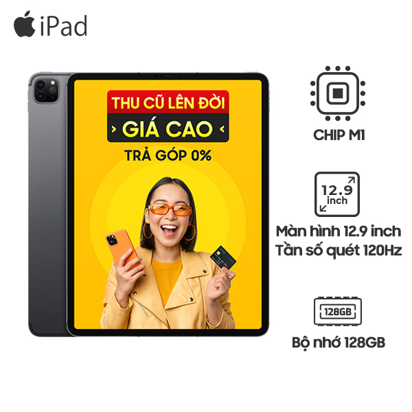 iPad Pro M1 12.9 inch 2021 Wifi 128GB Chính Hãng