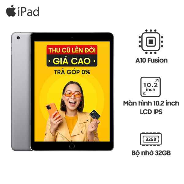 iPad Gen 7 10.2 inch Wifi 32GB Chính Hãng - CPO