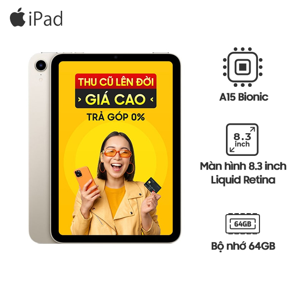 iPad Mini 6 8.3 inch 2021 Wifi 64GB Chính Hãng