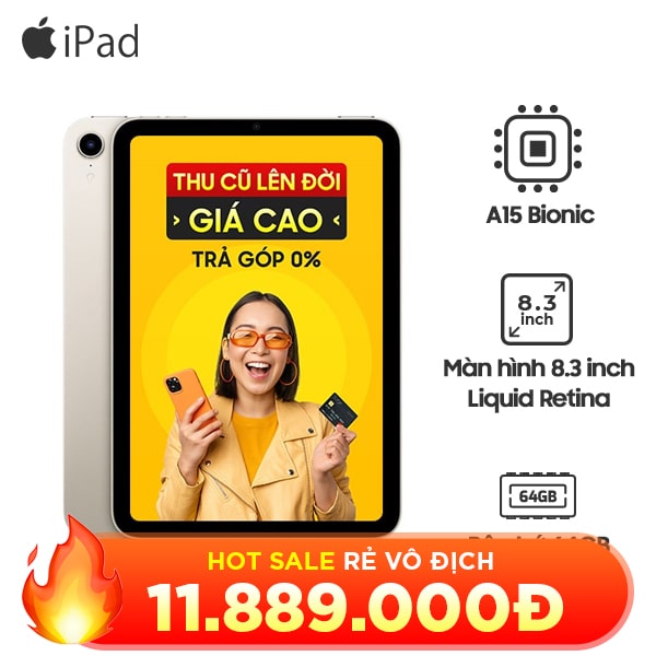 iPad Mini 6 8.3 inch 2021 Wifi 64GB Chính Hãng