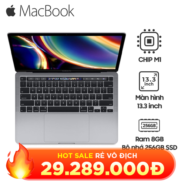 MacBook Pro 2020 13" Chip M1 8GB | 256GB SSD Chính Hãng (MYD82, MYDA2)
