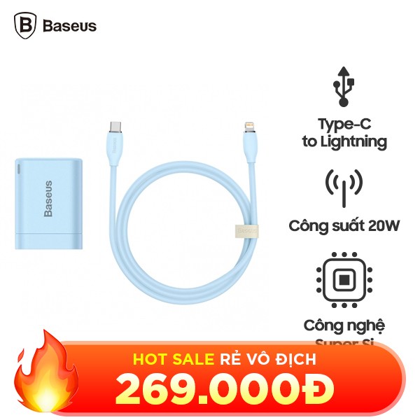 Bộ Sạc Nhanh Silica Gel Baseus Super Si Pro Quick Charger Type-C 20W