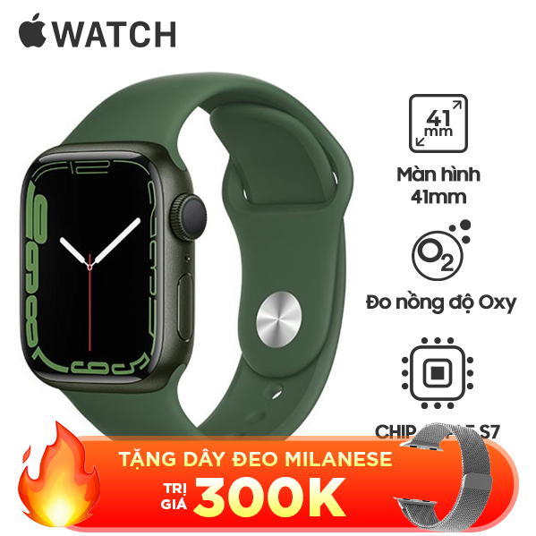 Apple Watch Series 7 Viền Nhôm Dây Cao Su Chính Hãng