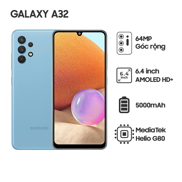 Samsung Galaxy A32 6G/128GB Chính Hãng (Đã Kích Hoạt BHĐT) | Pin Ấn Tượng, Sạc Siêu Nhanh