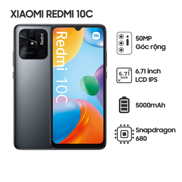 Xiaomi Redmi 10C 4G/64GB Chính Hãng | Chất Lượng, Giá Hấp Dẫn