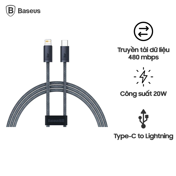 Dây Cáp Sạc Nhanh Baseus Dynamic Series Type C to Lightning 1M hỗ trợ PD 20W