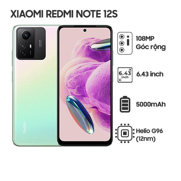 Xiaomi Redmi Note 12S  Chính hãng giá rẻ, tặng 500K lên đời