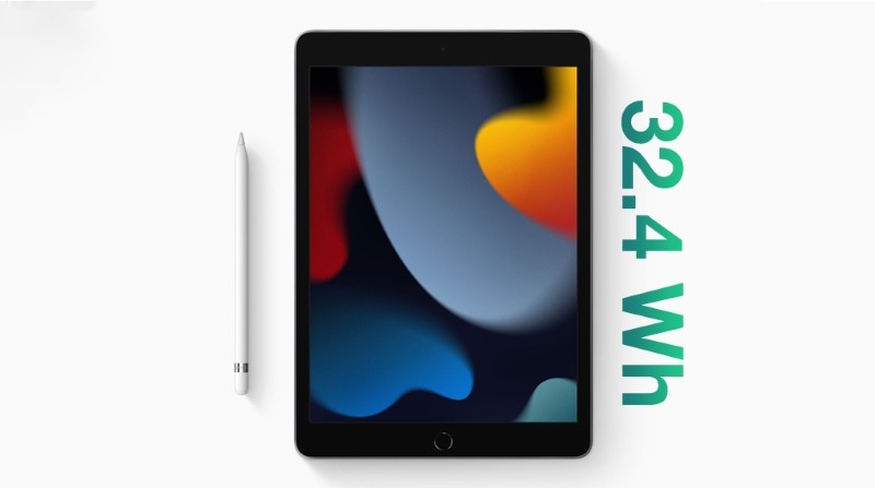 dung lượng pin iPad Gen 9