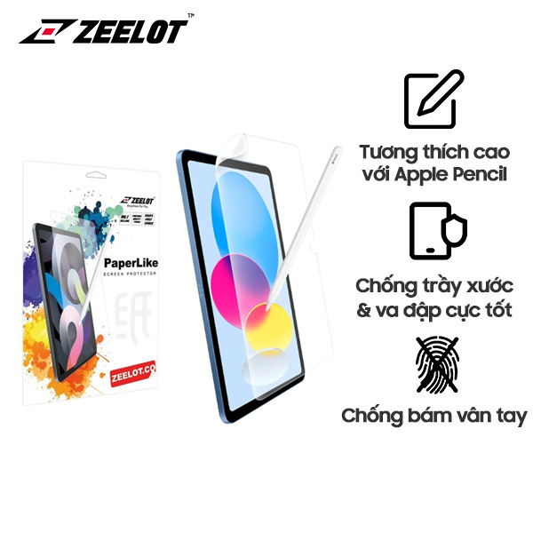 Dán màn hình Zeelot Paperlike cho iPad