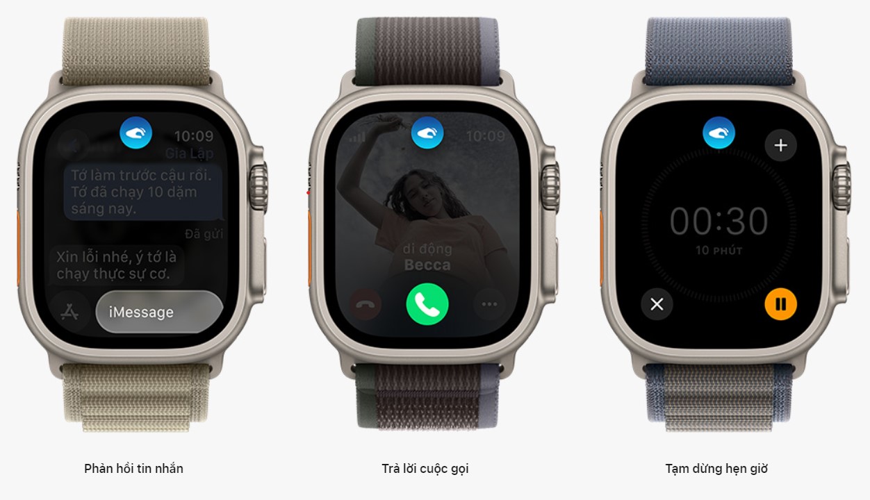 các tính năng khi chạm apple watch ultra 2