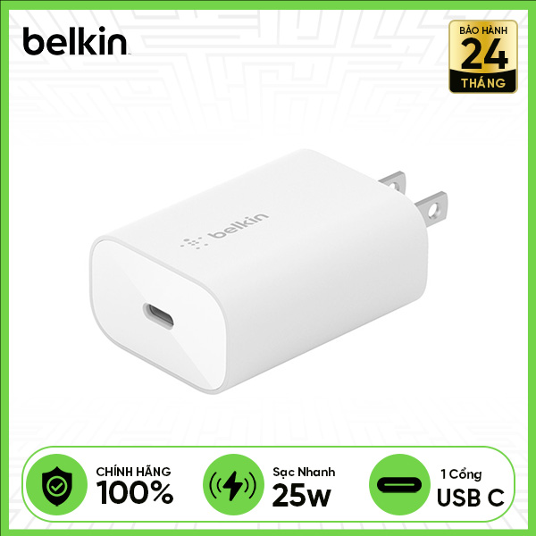 Củ Sạc Nhanh BELKIN PD 3.0 25W (WCA004)