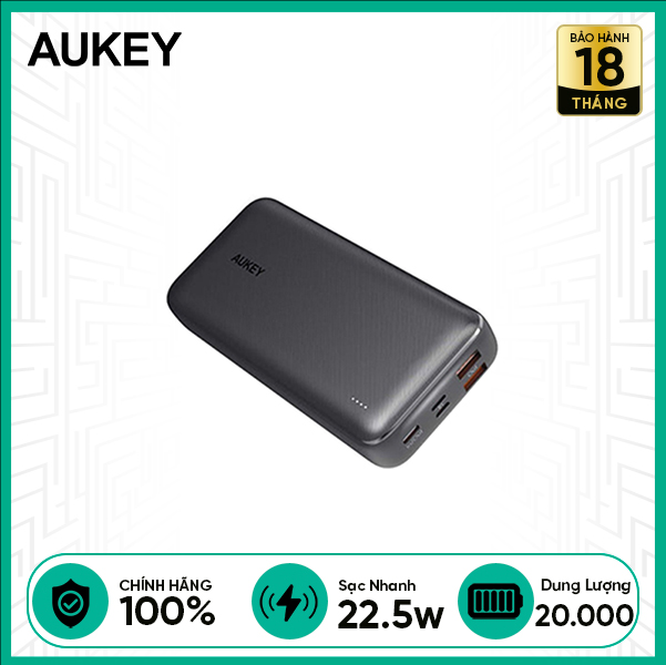 Pin Sạc Dự Phòng AUKEY 20.000mAh 22.5W PB-N74S