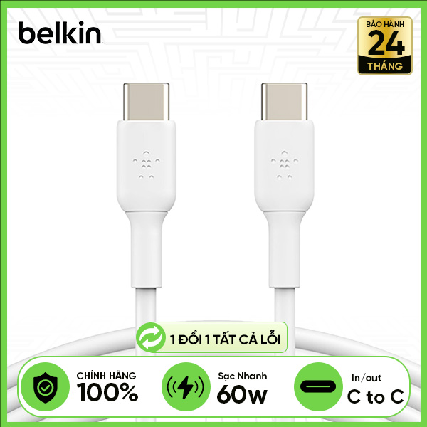 Cáp BELKIN C To C 60W 1m (CAB003)