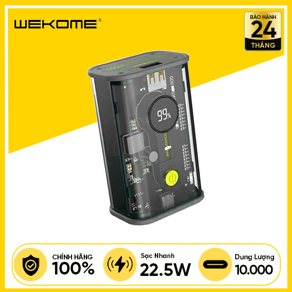 Pin Sạc Dự Phòng WEKOME 10.000mAh WP-333 Sạc Nhanh 22.5W