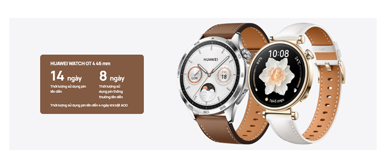 thời lượng pin Huawei Watch GT4