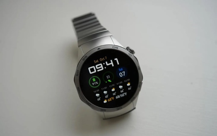 thiết kế huawei watch gt4 dây thép