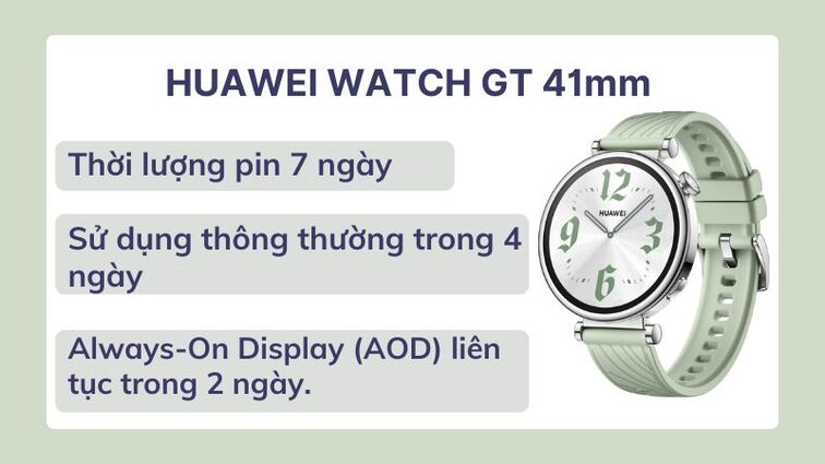 thời lượng pin huawei watch gt4