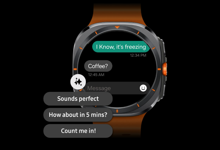 galaxy watch ultra gợi ý trả lời tin nhắn