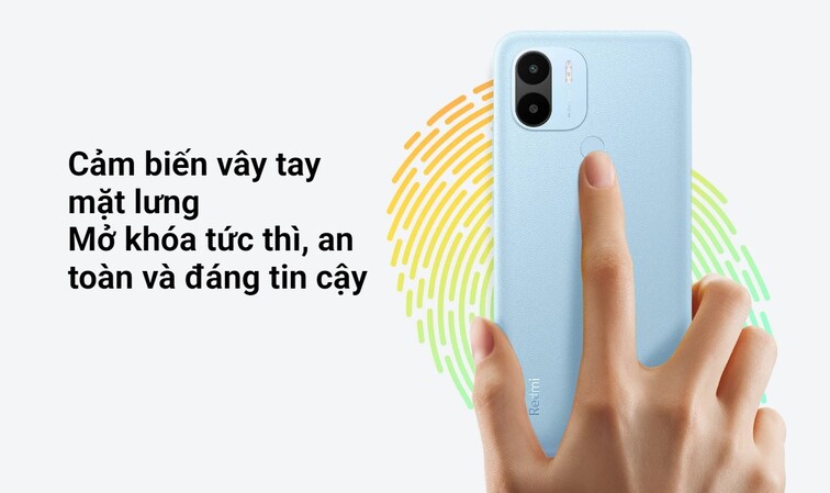 redmi a2+ cảm biến vân tay