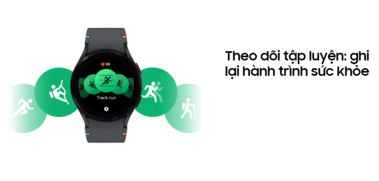 galaxy watch fe ghi lại tập luyện