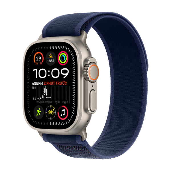 Apple Watch Ultra 2 49mm GPS + Cellular Viền Titanium Tự Nhiên Dây Trail Chính Hãng VN/A