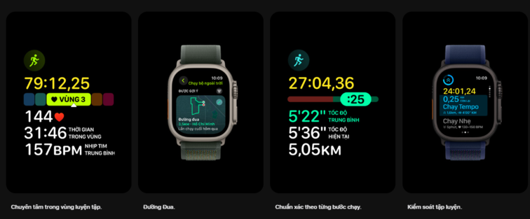 apple watch ultra 2 titan hỗ trợ chạy bộ
