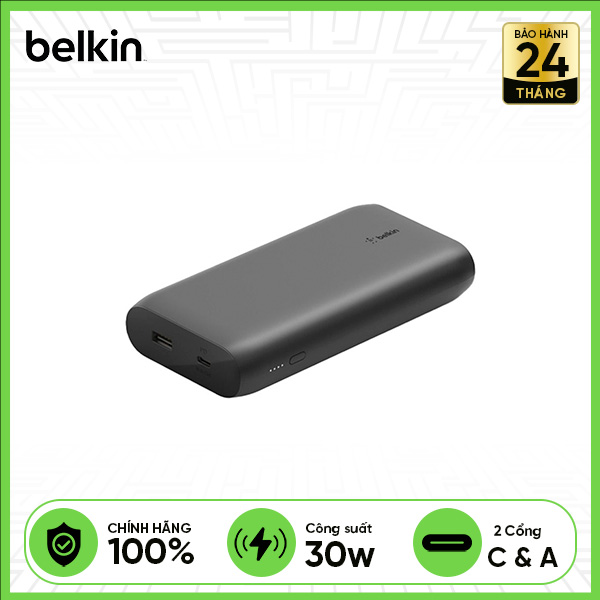 Pin Sạc Dự Phòng BELKIN Polyme Pocket Power PD 30W 20000mAh