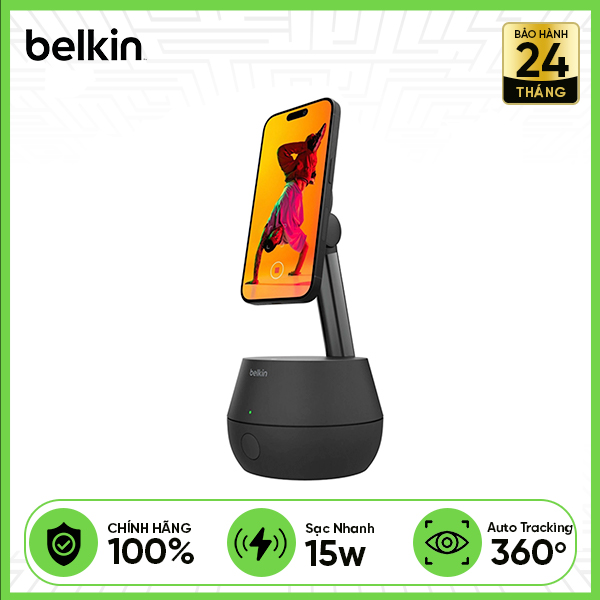 Giá đỡ kiêm sạc MagSafe BELKIN 15W Auto-Tracking Stand Pro with DockKit