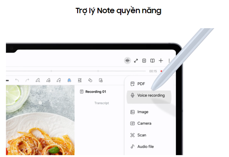 trợ lý note quyền năng Galaxy Tab S10 Plus