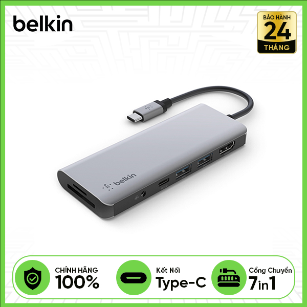 Hub chuyển đổi BELKIN USB type C 7-in-1 Multiport