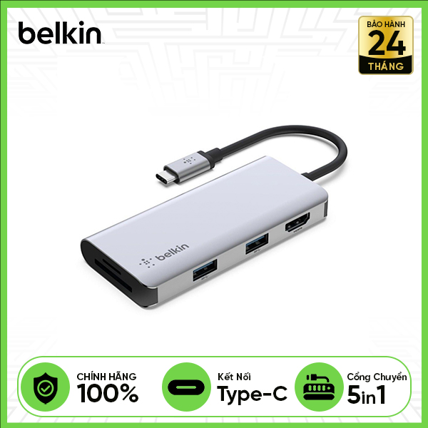 Hub chuyển đổi BELKIN CONNECT USB-C 5-in-1