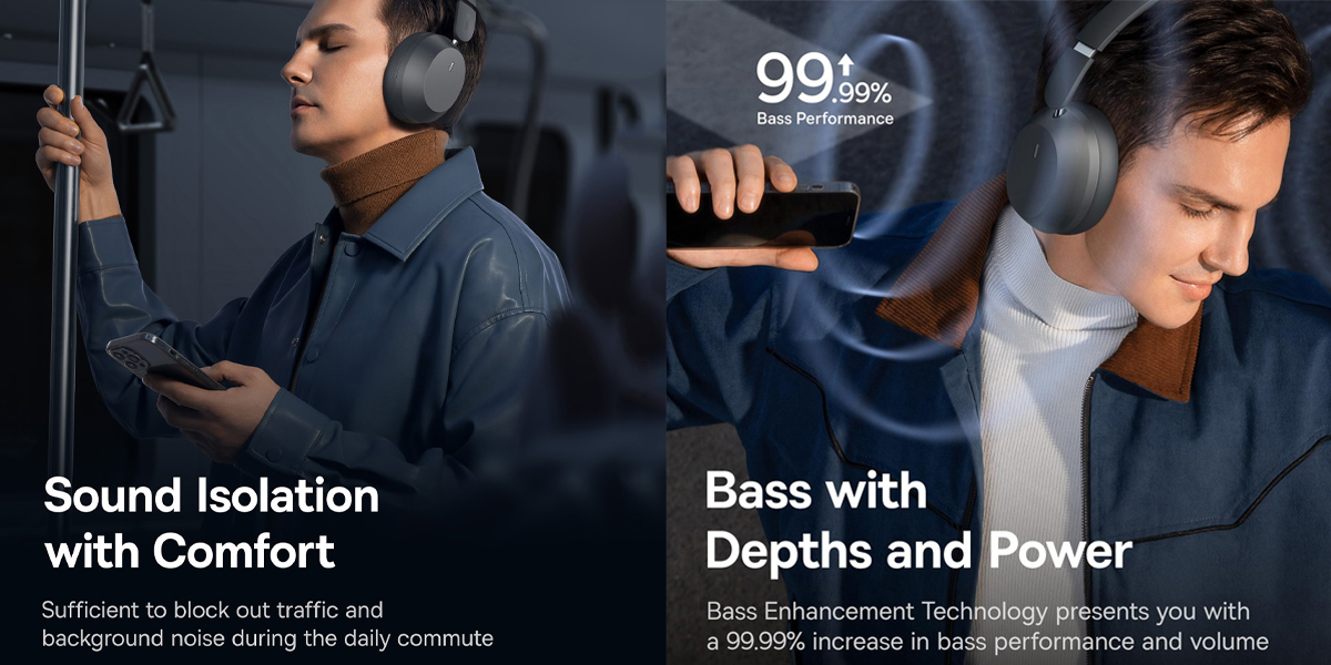 Tai Nghe Bluetooth Chụp Tai Baseus Bass 35 Max | Freeship, Giao nhanh 2h |  Uy tín
