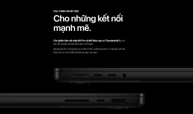cổng kết nối macbook pro m4