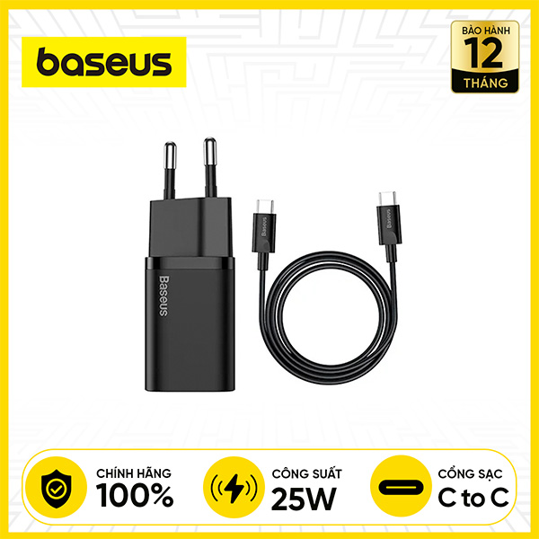 Bộ Sạc BASEUS Super Si C to C 25W