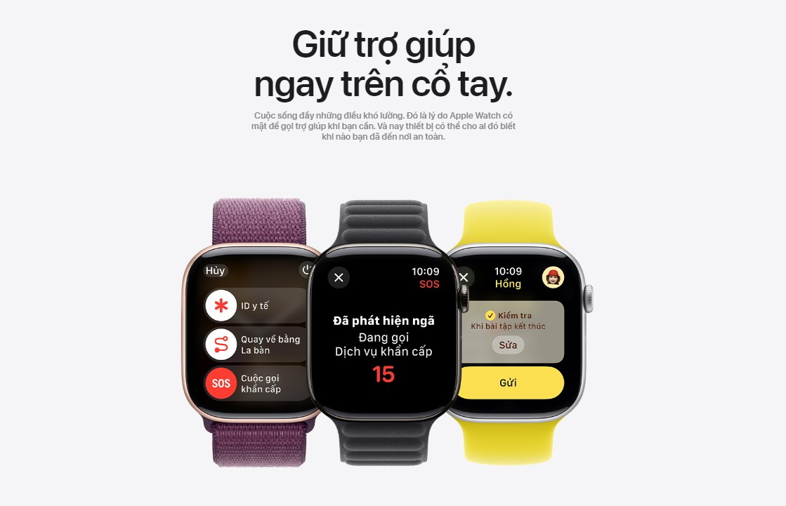 gửi trợ giúp apple watch 10