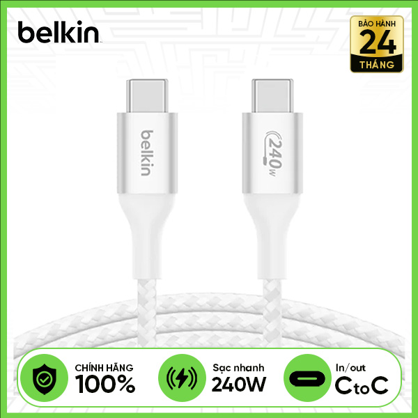 Cáp Sạc Dù Belkin C To C 1m 240W