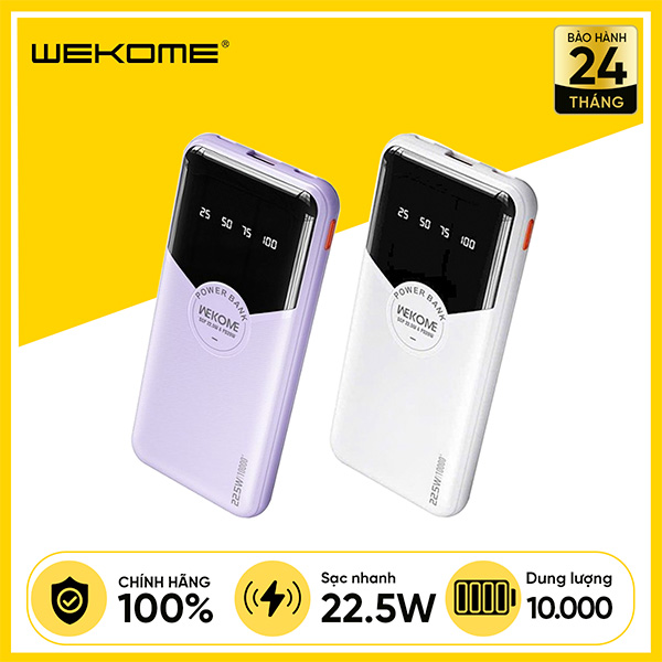 Pin Sạc Dự Phòng WEKOME WP-59 10.000mAh Sạc Nhanh 22.5W