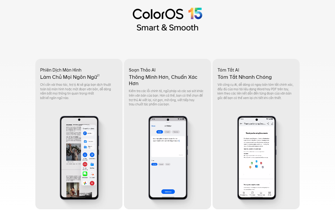 Hệ điều hành ColorOS 15