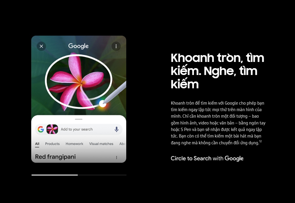 Tính năng khoanh tròn, tìm kiếm nhanh chóng