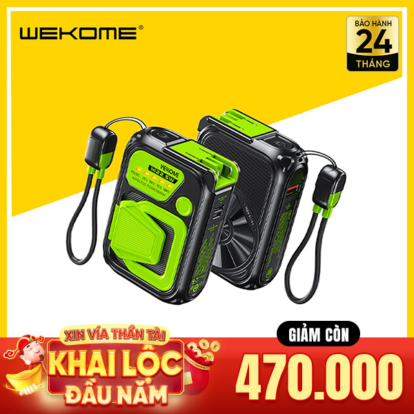 Pin Sạc Dự Phòng WEKOME Armour Series WP-89 10.000mAh 22.5W, Sạc Magsafe Kiêm Củ Sạc, Kèm Dây Sạc Type-C To Lightning