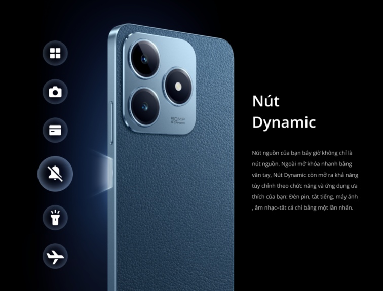 nút dynamics realme c65s