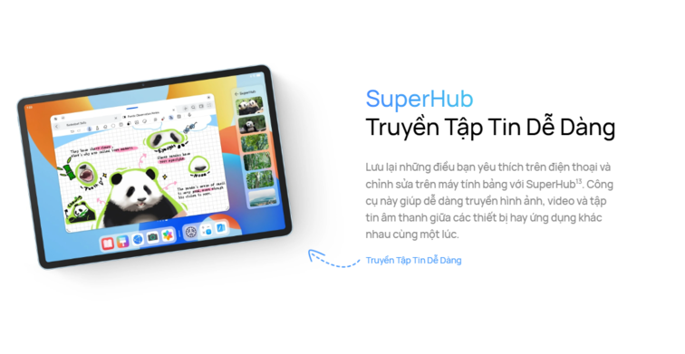 superhub trên Huawei MatePad 11.5 inch 2025